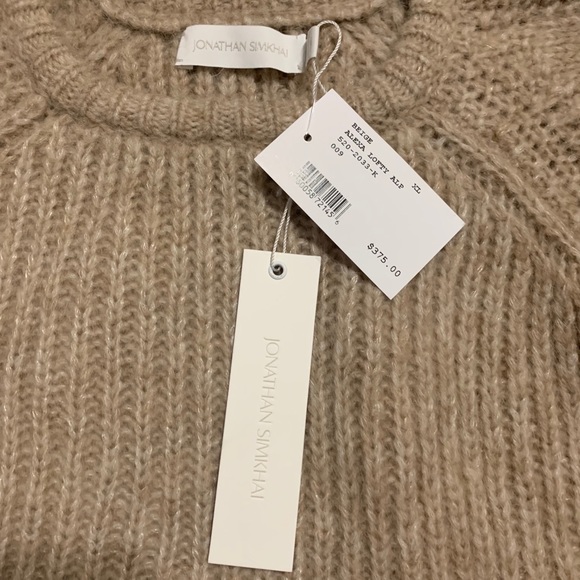 Jonathan Simkhai Alexa Cable Sleeve Sweater XL - Picture 6 of 8